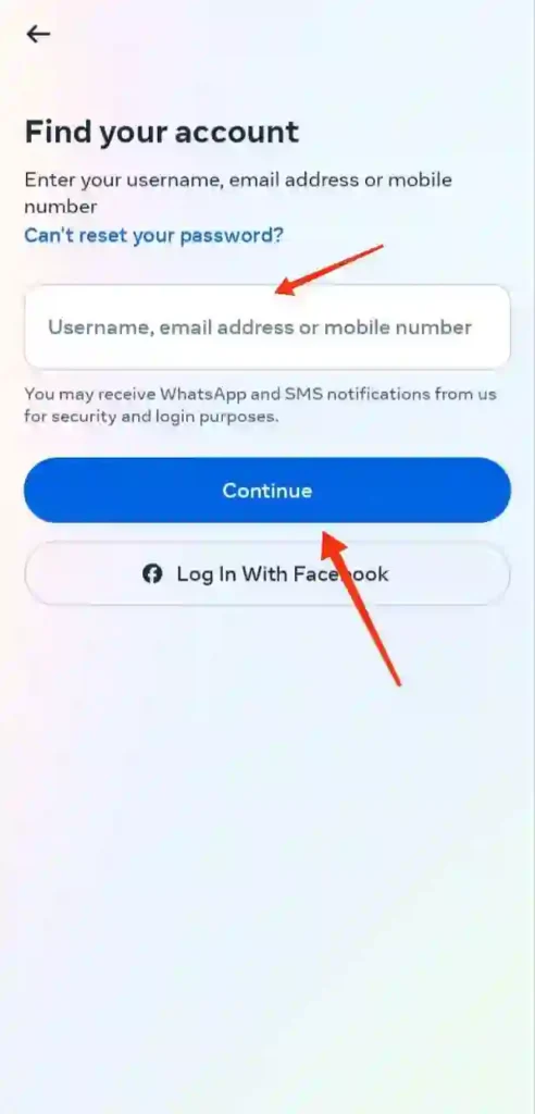 Step 2 - Instagram login nahi ho raha hai kya karen