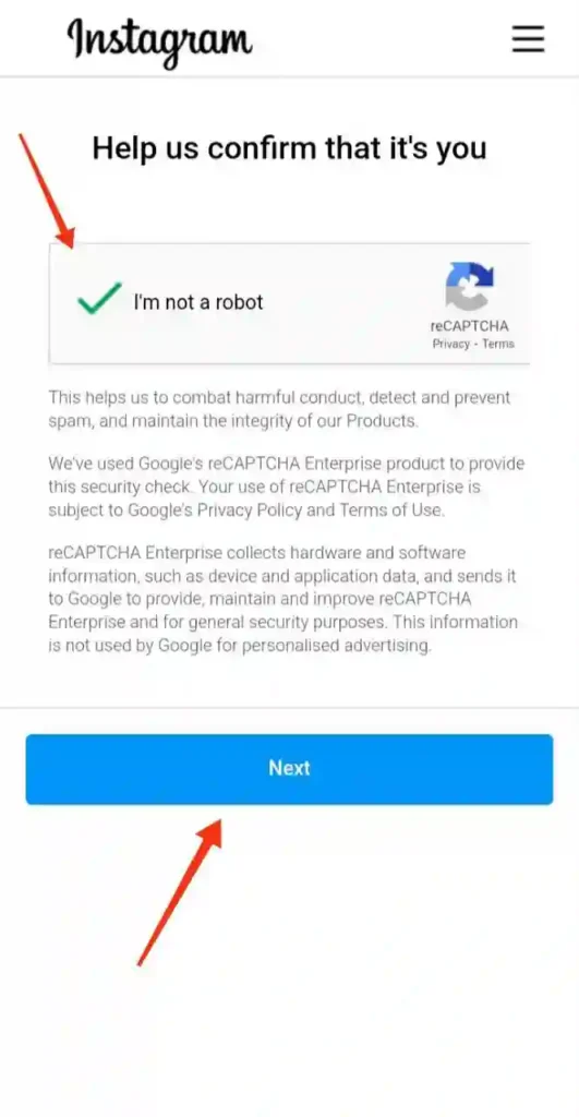 step 2 - Instagram suspended account Recover kaise kare