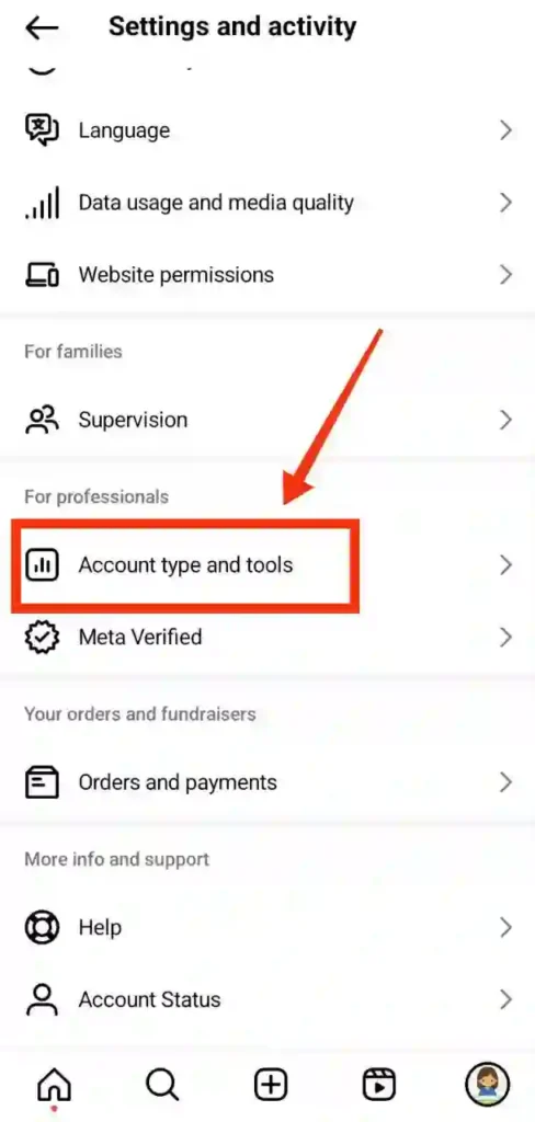 step 3 - instagram par professional account kaise banaye