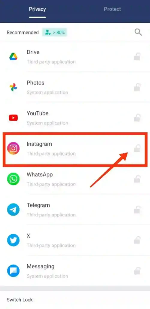 step 4 - app download karke instagram par lock kaise lagaye