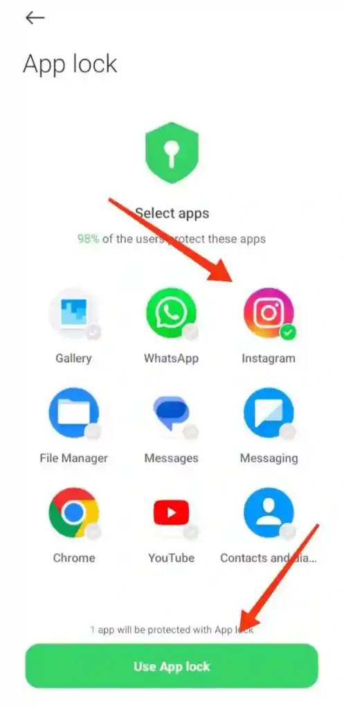 step 6 - instagram par lock kaise lagaye