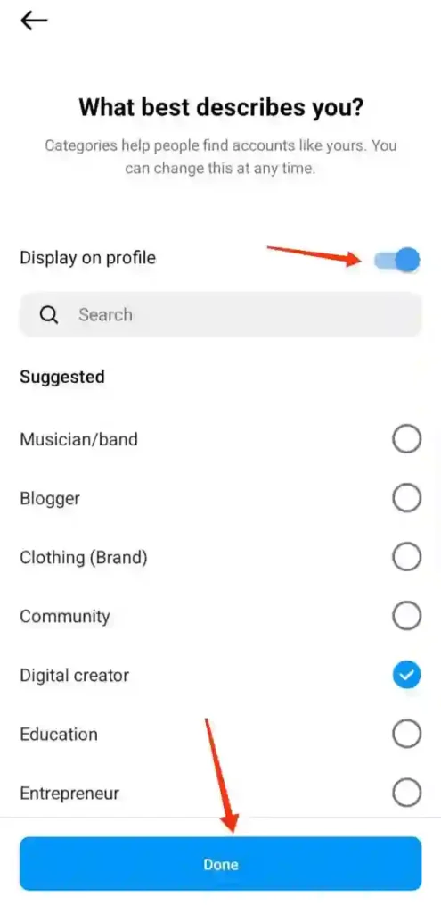 step 6 - instagram par professional account kaise banaye