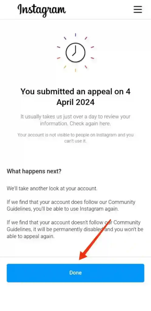step 7 - Instagram suspended account Recover kaise kare