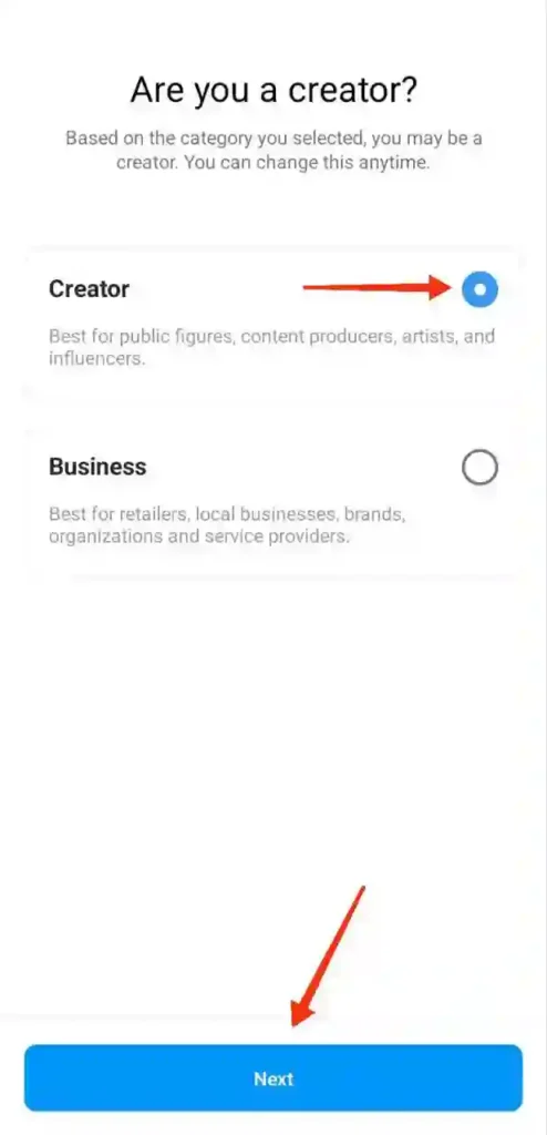 step 7 - instagram par professional account kaise banaye