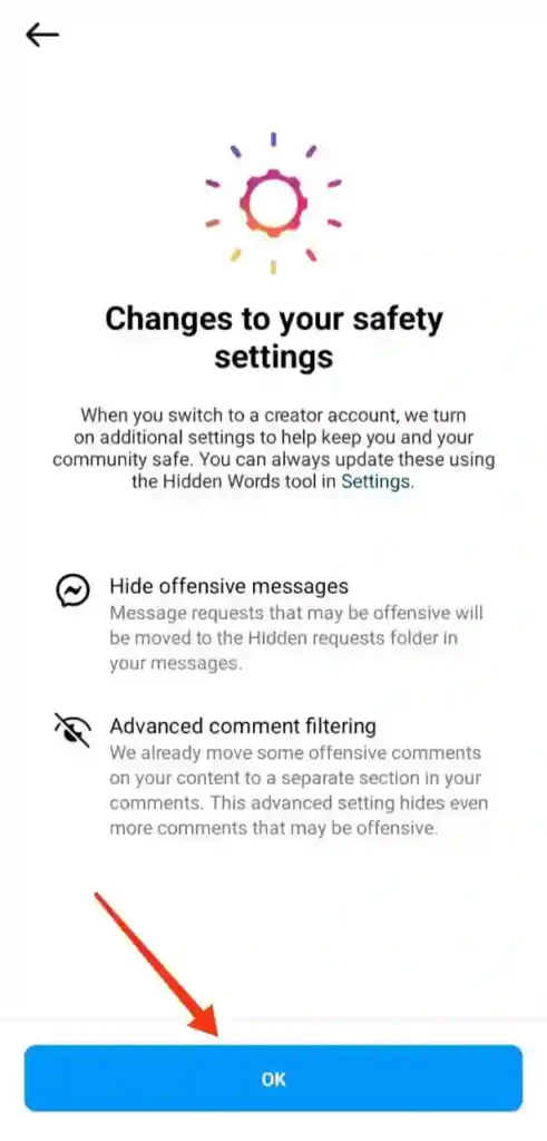 step 8 - instagram par professional account kaise banaye