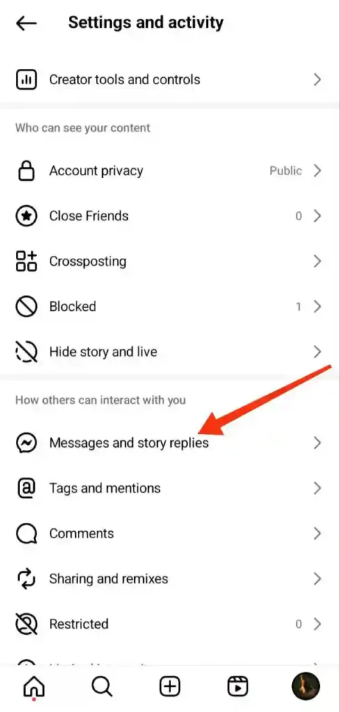 step 3 - instagram par active off kaise kare