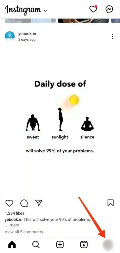 स्टेप 1 - इंस्टाग्राम से फेसबुक अकाउंट को कैसे हटाये